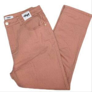 Kensie high rise slim leg dusty pink, 98% cotton, stretch denim jeans 12/31